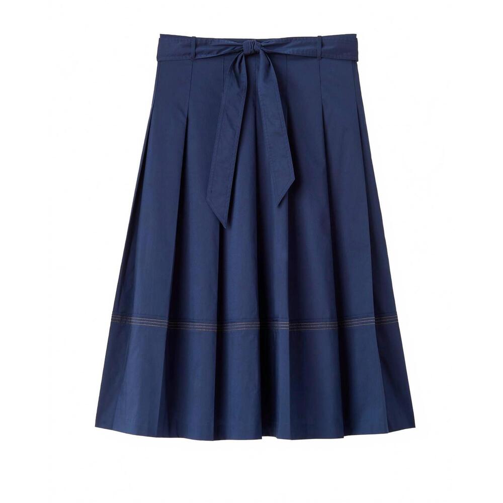 NEW CARTOLINA NANTUCKET women's hayden midi skirt in midnight blue